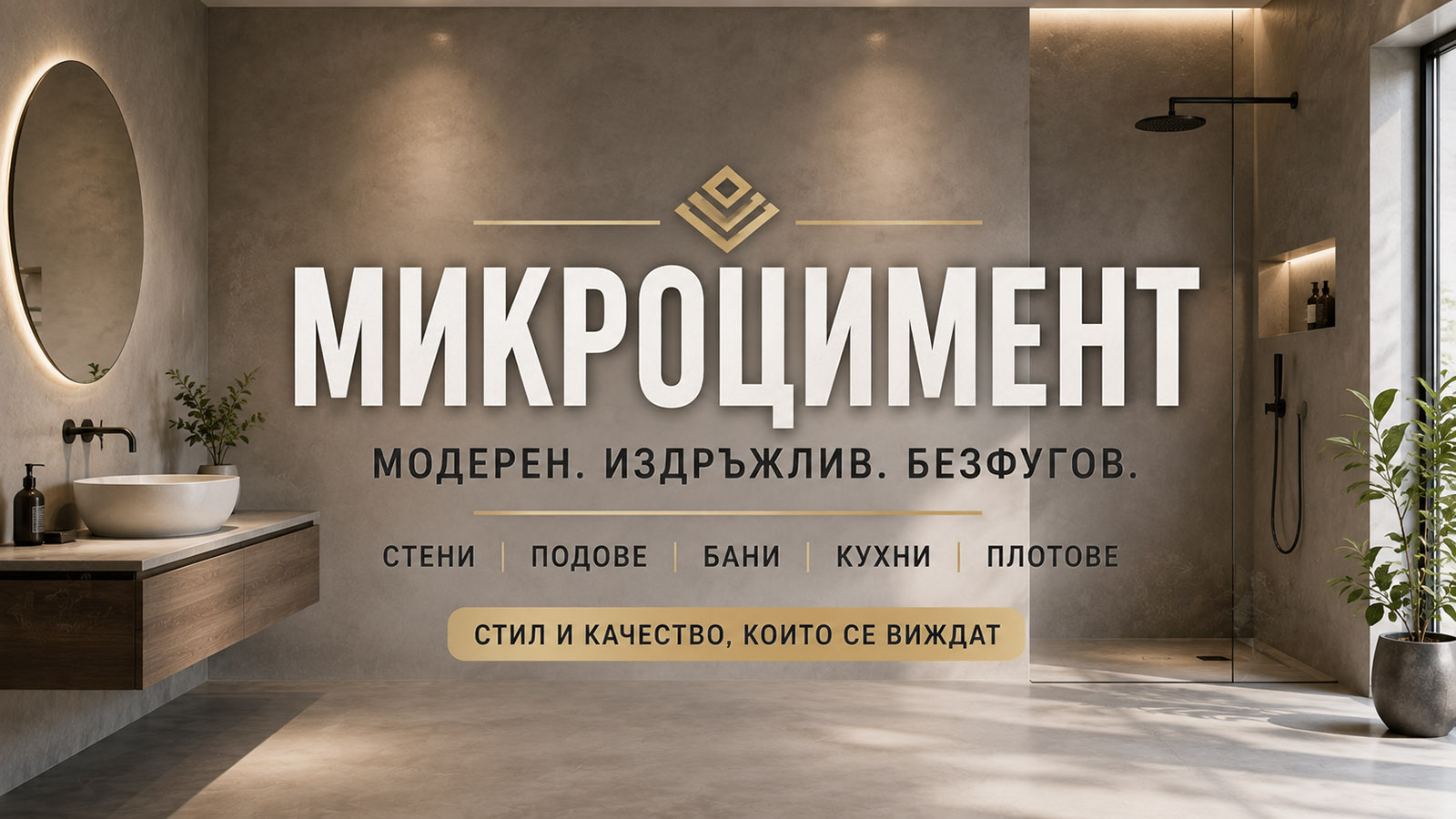 Микроцимент за стени, подове и модерни интериори
